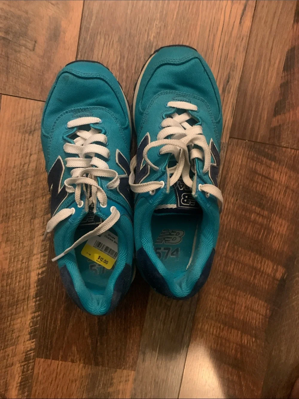 New Balance Kids Teal and Navy Lace-Up Sneakers